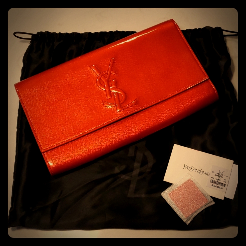 YSL Belle Du Jour Patent Leather Clutch